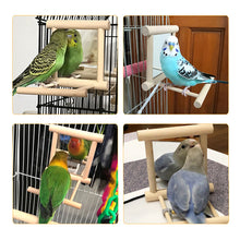 Load image into Gallery viewer, Bird Parrots Mirror Wooden Playstand Wooden Bird Perches Playgym Paw Grinding Wood Standing Bar Rack For Parakeet Cockatiel Bird Supplies
