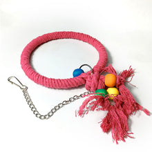 Load image into Gallery viewer, Pet Parrot Birds Cage Toy Cotton Rope Circle Ring Stand Chewing Bite Hanging Swing Climbing Play Toys for Cockatiel Parakeet
