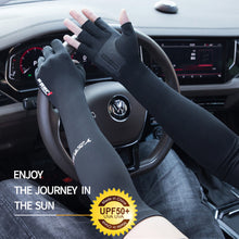 Load image into Gallery viewer, 1Pair Women Men Cooling Arm Sleeves Cover Sports Running UV Sun Protection Gloves Outdoor Fishing Cycling Driving Sleeves
