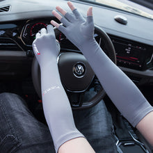 Load image into Gallery viewer, 1Pair Women Men Cooling Arm Sleeves Cover Sports Running UV Sun Protection Gloves Outdoor Fishing Cycling Driving Sleeves
