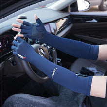 Load image into Gallery viewer, 1Pair Women Men Cooling Arm Sleeves Cover Sports Running UV Sun Protection Gloves Outdoor Fishing Cycling Driving Sleeves
