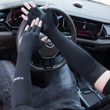 Load image into Gallery viewer, 1Pair Women Men Cooling Arm Sleeves Cover Sports Running UV Sun Protection Gloves Outdoor Fishing Cycling Driving Sleeves
