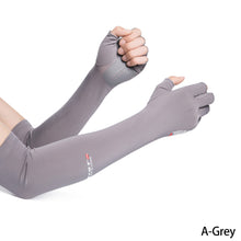 Load image into Gallery viewer, 1Pair Women Men Cooling Arm Sleeves Cover Sports Running UV Sun Protection Gloves Outdoor Fishing Cycling Driving Sleeves
