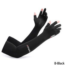 Load image into Gallery viewer, 1Pair Women Men Cooling Arm Sleeves Cover Sports Running UV Sun Protection Gloves Outdoor Fishing Cycling Driving Sleeves
