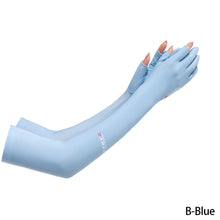 Load image into Gallery viewer, 1Pair Women Men Cooling Arm Sleeves Cover Sports Running UV Sun Protection Gloves Outdoor Fishing Cycling Driving Sleeves
