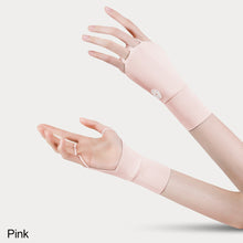 Load image into Gallery viewer, 1Pair Ice Silk Golf Half Finger Glove Sunscreen Breathable Gloves Sun Protector Gloves

