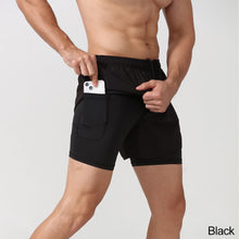 Load image into Gallery viewer, Men Sport Workout Training Bodybuilding Short Pants Men's Running Shorts Quick-drying Fitness Double Layer Shorts
