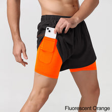 Load image into Gallery viewer, Men Sport Workout Training Bodybuilding Short Pants Men's Running Shorts Quick-drying Fitness Double Layer Shorts
