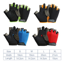 Load image into Gallery viewer, Anti-Slip Half Finger Gym Gloves for Weight Lifting Dumbbell Bodybuilding Women Men Fitness Workout Training Cycling Gloves
