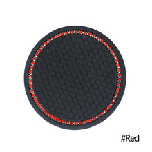 Load image into Gallery viewer, Rhinestone Car Coaster Car Water Cup Bottle Holder Anti Slip Travel Auto Cup Mats Insert Coaster Glitter Car Interior Accessories
