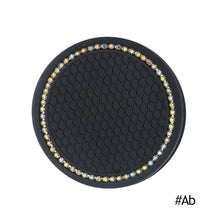 Load image into Gallery viewer, Rhinestone Car Coaster Car Water Cup Bottle Holder Anti Slip Travel Auto Cup Mats Insert Coaster Glitter Car Interior Accessories
