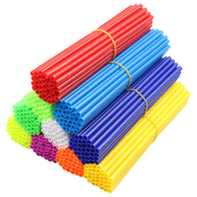 Load image into Gallery viewer, 36Pcs Universal Motorcycle Dirt Bike Wheel Rim Cover Spoke Skins Wrap Tubes Warning Safety Decor Protector for Bicycles Moto
