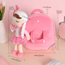 Load image into Gallery viewer, Metoo Angela Doll Backpack Kids Cute Plush Rabbit Shoulder Bag Girls Pink Fluffy School Bag Birthday Christmas Gifts Bag
