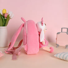 Load image into Gallery viewer, Metoo Angela Doll Backpack Kids Cute Plush Rabbit Shoulder Bag Girls Pink Fluffy School Bag Birthday Christmas Gifts Bag
