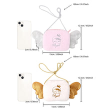 Load image into Gallery viewer, Metoo Angela Angel Wing Cross Bag Kids Cute Glittering Plush Sling Bag with Wings Girls Fluffy Mini Bag Birthday Gifts Coins Bag
