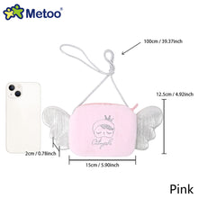 Load image into Gallery viewer, Metoo Angela Angel Wing Cross Bag Kids Cute Glittering Plush Sling Bag with Wings Girls Fluffy Mini Bag Birthday Gifts Coins Bag
