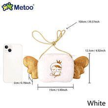 Load image into Gallery viewer, Metoo Angela Angel Wing Cross Bag Kids Cute Glittering Plush Sling Bag with Wings Girls Fluffy Mini Bag Birthday Gifts Coins Bag
