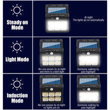 Load image into Gallery viewer, 112LED Upgrade Solar Wall Lights Outdoor Solar Lamp PIR Motion Sensor Solar Powered Sunlight Street Light for Garden Light

