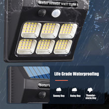 Load image into Gallery viewer, 112LED Upgrade Solar Wall Lights Outdoor Solar Lamp PIR Motion Sensor Solar Powered Sunlight Street Light for Garden Light
