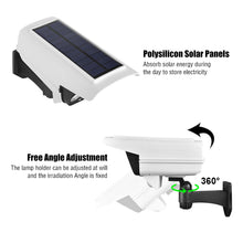Load image into Gallery viewer, 77 LEDs Outdoor Solar Lights Motion Sensor Security Dummy Camera Solar Lamp Wireless P65 Waterproof Solar Light 3 Modes for Home Garden
