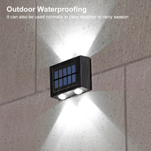Load image into Gallery viewer, 4LED Solar Wall Lights Waterproof Solar Led Light Garden Fence Outdoor Solar Wall Stair Light Courtyard Street Landscape Garden Decor Wall Lamp
