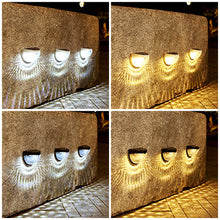 Load image into Gallery viewer, 6LED Garden Decoration Solar Wall Lights Outdoor Waterproof Solar Led Lamp Fence Stair Light Courtyard Street Landscape Garden Decor Wall Lamp
