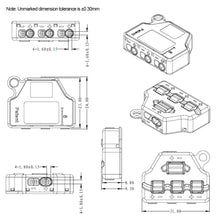 Load image into Gallery viewer, 1 In 3 Out Line Splitter Quick Connect Low Voltage Wire Splitter Distribution Block For Lighting Led Strip Connection Terminal
