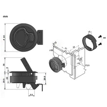 Load image into Gallery viewer, 2" Boat Deck Hatches Locker Flush Pull Slam Latch Mount Latch Lift for RV Yacht marine Locking Yacht accessories
