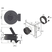 Load image into Gallery viewer, 2" Boat Deck Hatches Locker Flush Pull Slam Latch Mount Latch Lift for RV Yacht marine Locking Yacht accessories
