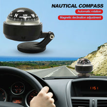 Load image into Gallery viewer, Car Dashboard Compass Navigation Driving Hiking Direction Pointing Guide Adjustable Compass for Truck Boat
