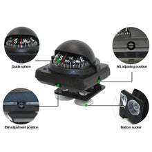 Load image into Gallery viewer, Adjustable Car Compass Navigation Dashboard Driving Hiking Direction Pointing Guide Compass for Truck Boat
