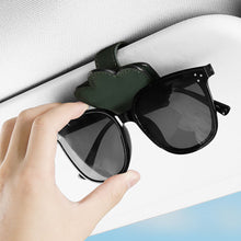 Load image into Gallery viewer, Car Sun Visor Glasses Holder Frame Auto Fastener Clip Glasses Ticket Document Holder Accessories Automobiles PU Leather/Suede
