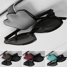 Load image into Gallery viewer, Car Sun Visor Glasses Holder Frame Auto Fastener Clip Glasses Ticket Document Holder Accessories Automobiles PU Leather/Suede

