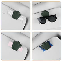 Load image into Gallery viewer, Car Sun Visor Glasses Holder Frame Auto Fastener Clip Glasses Ticket Document Holder Accessories Automobiles PU Leather/Suede
