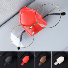 Load image into Gallery viewer, Car Sun Visor Glasses Holder Frame Auto Fastener PU leather Clip Glasses Ticket Document Holder Accessories Automobiles Parts
