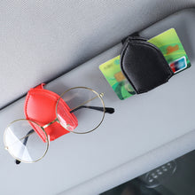 Load image into Gallery viewer, Car Sun Visor Glasses Holder Frame Auto Fastener PU leather Clip Glasses Ticket Document Holder Accessories Automobiles Parts
