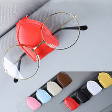 Load image into Gallery viewer, Car Sun Visor Glasses Holder Frame Auto Fastener PU leather Clip Glasses Ticket Document Holder Accessories Automobiles Parts
