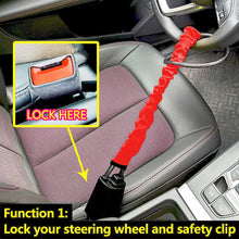 Load image into Gallery viewer, Car Steering Wheel Lock Auto Lock Top Mount Anti Theft Security Lock With 3 Keys Anti-Theft Devices Wheel Lock Steel Strap
