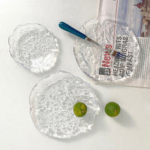 Load image into Gallery viewer, Ins Glacier Glass Plate Small Dish Jewelry Storage Tray Photography Decoration Photo Props Snacks Dessert Storage Tray
