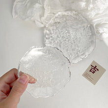 Load image into Gallery viewer, Ins Glacier Glass Plate Small Dish Jewelry Storage Tray Photography Decoration Photo Props Snacks Dessert Storage Tray
