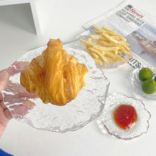 Load image into Gallery viewer, Ins Glacier Glass Plate Small Dish Jewelry Storage Tray Photography Decoration Photo Props Snacks Dessert Storage Tray
