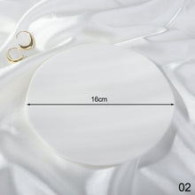 Load image into Gallery viewer, Ins Plate Irregular Pattern Gypsum Jewelry Plate Snacks Dessert Storage Tray Enamel Trinket Dish Photography Props
