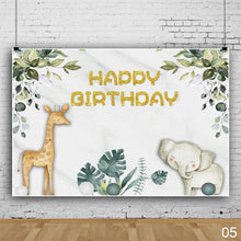 Load image into Gallery viewer, Jungle Safari Baby Birthday Forest Baby newborn Cartoon Portrait Photos Props Fona Photo Session Photo Studio
