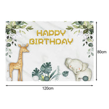 Load image into Gallery viewer, Jungle Safari Baby Birthday Forest Baby newborn Cartoon Portrait Photos Props Fona Photo Session Photo Studio
