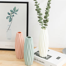 Load image into Gallery viewer, Nordic Plastic Vase Unbreakable Anti-Ceramic Flower Vases European Imitation Rattan Pot Simplicity Basket Arrangement Home Decor
