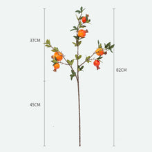 Load image into Gallery viewer, Artificial Floral Branch Pomegranate 5/6 Fruits Fake Flowers Artificial Plant Decorative Flowers Home Decor Wedding Decoration Photo Props
