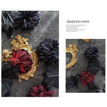 Load image into Gallery viewer, Retro Black Simulation Rose Fake Flowers Artificial Plant Decorative Flowers Home Decor Wedding Decoration Photo Props
