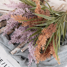 Load image into Gallery viewer, Artificial Flowers Flocked Plastic Lavender Bundle Fake Plants Wedding Bouquet Indoor Outdoor Home Kitchen Office Table
