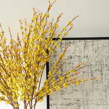 Load image into Gallery viewer, Winter Jasmine Artificial Flowers Silk Flowers Bouquet Artificial Dried Flowers for Wedding Decor Fake Flores
