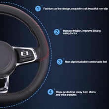 Load image into Gallery viewer, D Shape Car Steering Wheel Cover Non-slip Volant Braid Steering Wheel Funda Volante Auto
